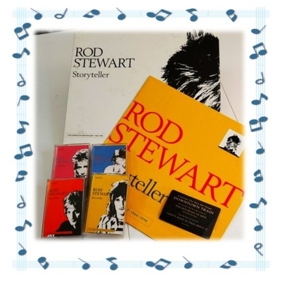 Vintage Rod Stewart Storyteller The Complete Anthology Cassette Tapes Set Music - Picture 1 of 14